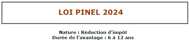 Loi Pinel 2024