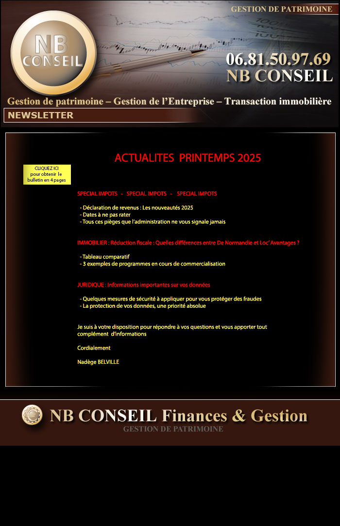 Newsletter 2ème trimestre 2025
