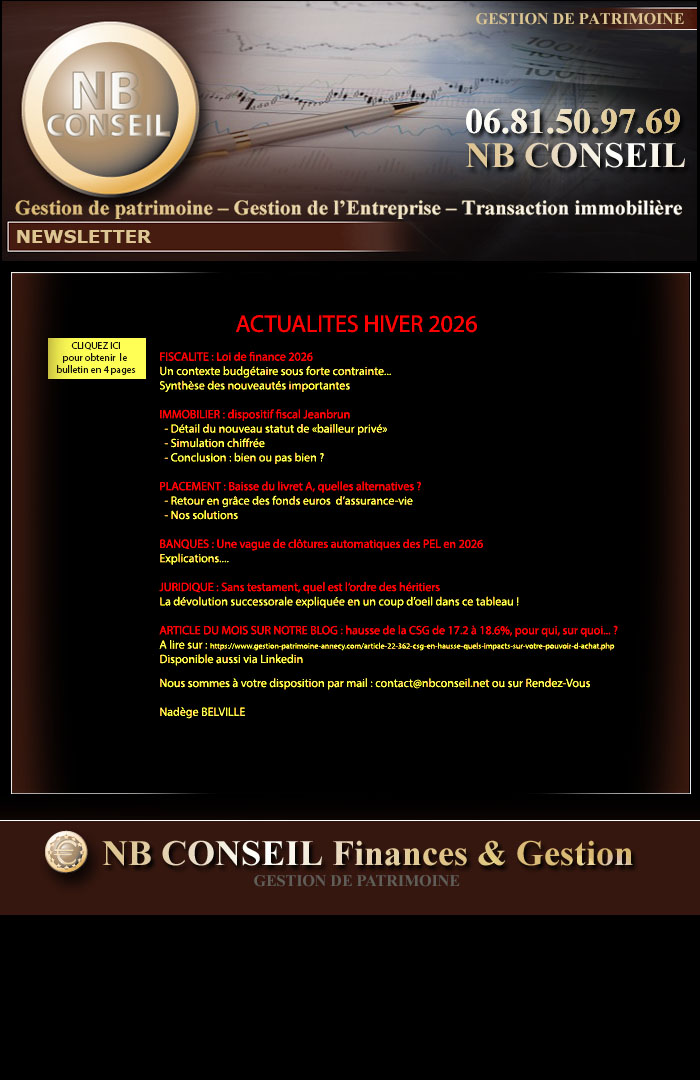 Newsletter 1er trimestre 2026