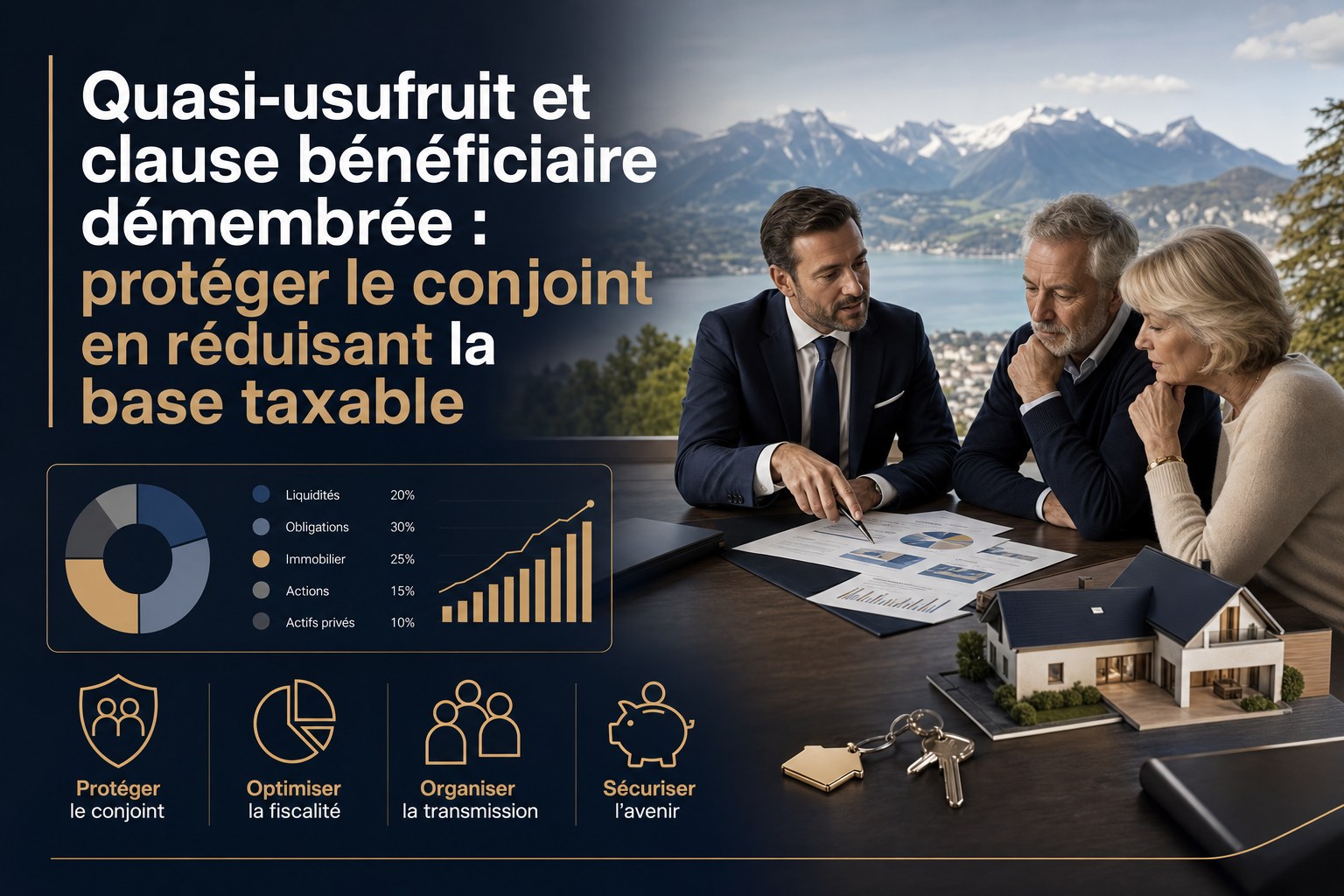 Quasi-usufruit et clause bénéficiaire démembrée : protéger le conjoint en réduisant la base taxable